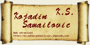 Kojadin Samailović vizit kartica